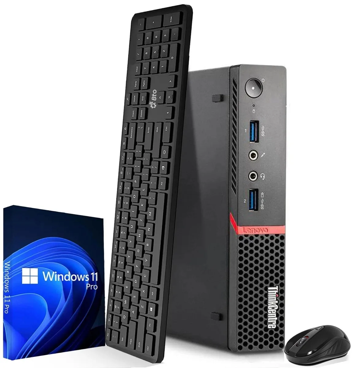 Lenovo Lenovo ThinkCentre M715q Tiny Desktop AMD Ryzen 5 Pro 2400GE 8GB DDR4 256GB SSD Windows 11 Pro — product photo