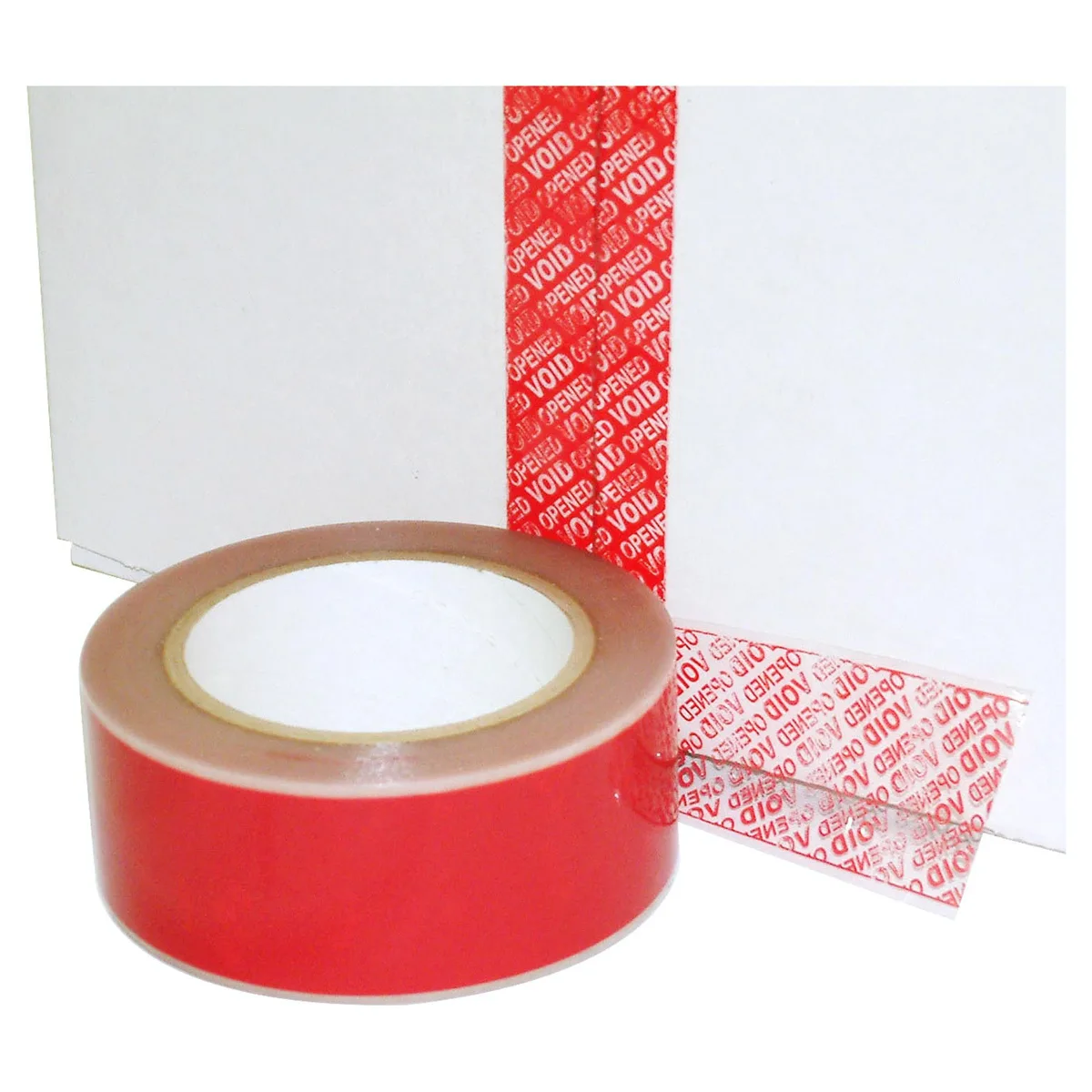 J.V. Converting Company, Inc. J.V. Converting Company, Inc. Tamper Evident Carton Sealing Tape Red 72mm x 55 yds — product photo
