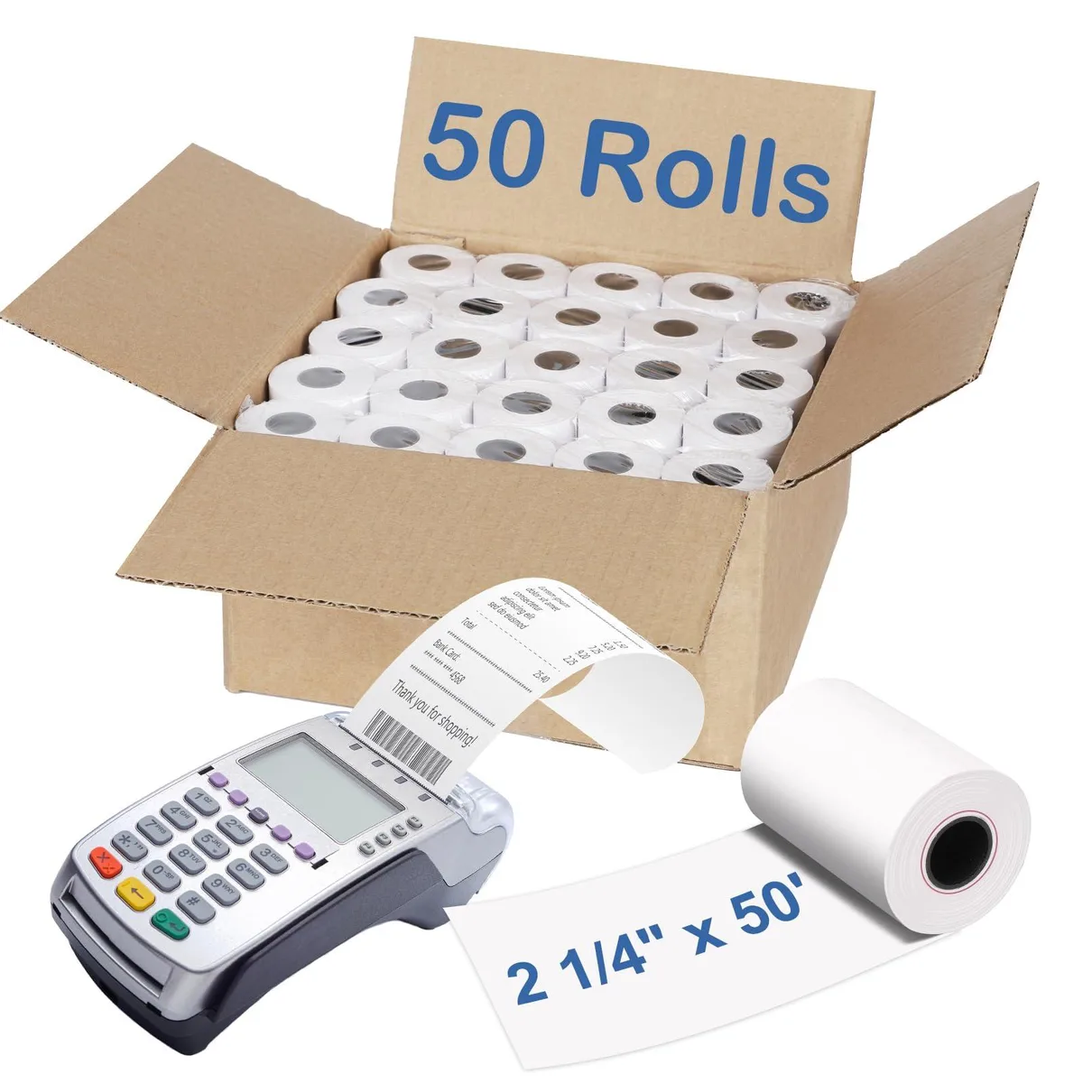 Brother 0102 58 mm Thermal Receipt Paper 50 Rolls BPA Free — product photo