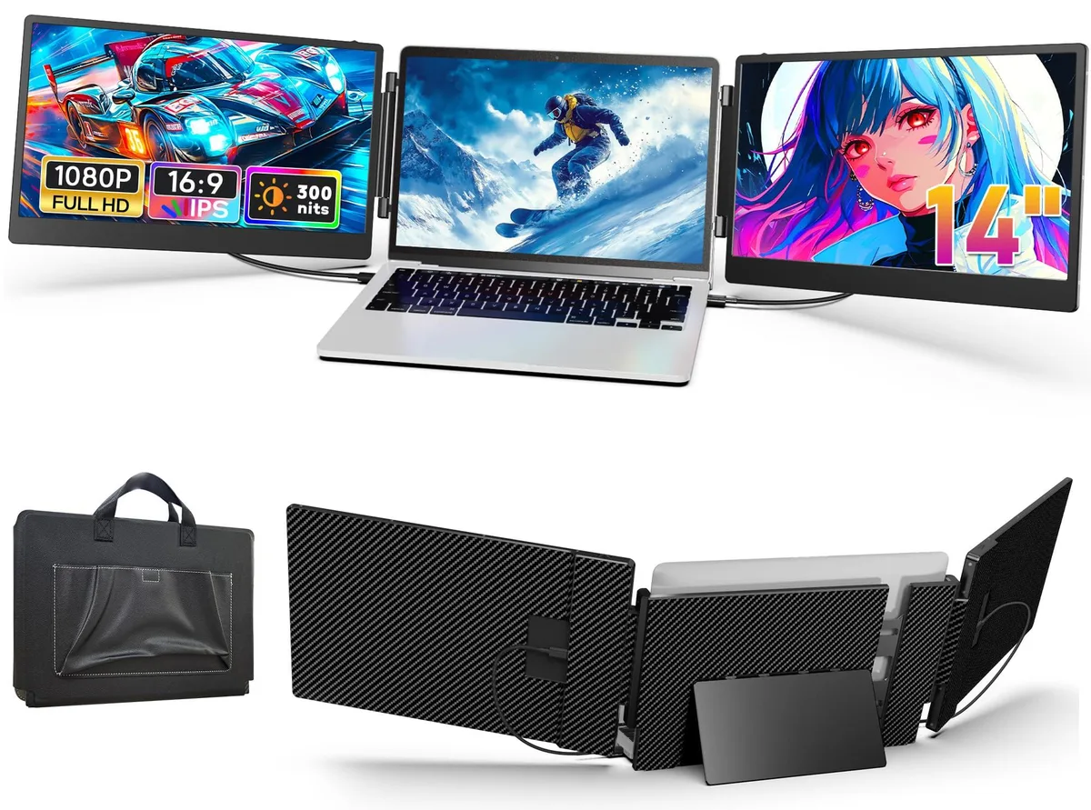 Laptomo Laptomo 14" Triple Portable Monitor 1080p 60Hz IPS — product photo