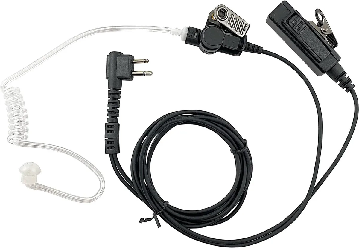 usbroway usbroway Headset Earpiece Kevlar Reinforced Cable 2-Pin Motorola Two-Way Radio — product photo