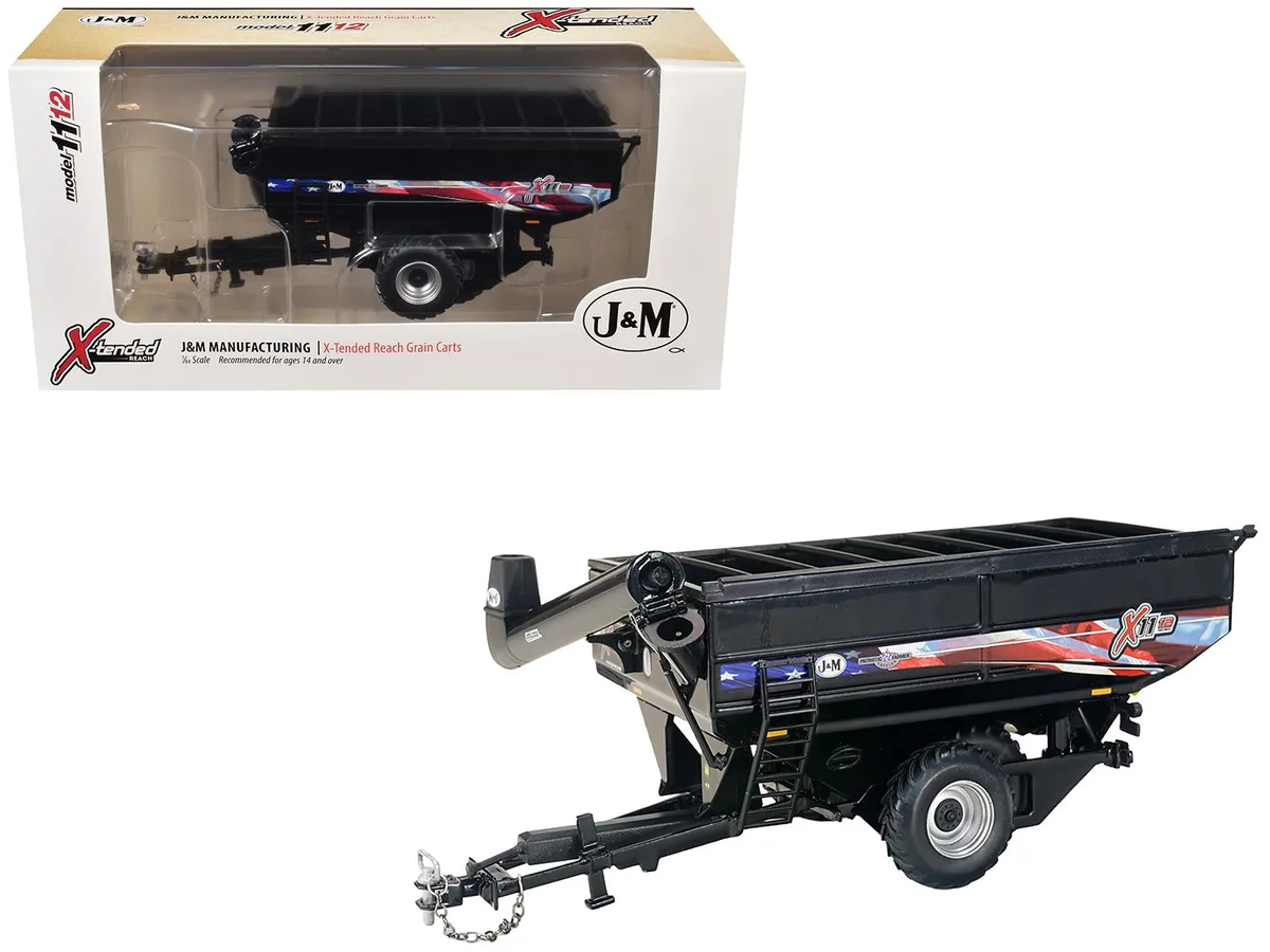 SpecCast Collectibles SpecCast Collectibles J&amp;M 1112 X-Tended Reach Patriotic Grain Cart 1/64 — product photo