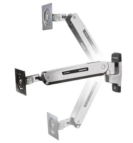 Polished aluminium wall mount arm for 42 inch LCD display