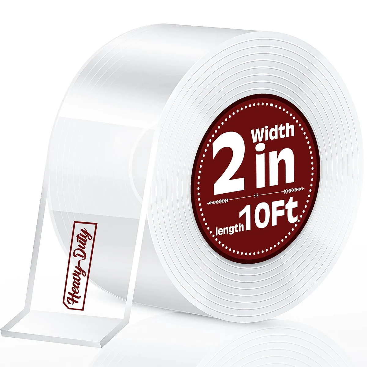 Roll of transparent double-sided tape two inches wide ten feet long