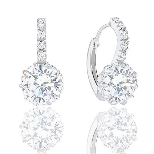 ORROUS &amp; CO ORROUS &amp; CO 18k Gold Plated Cubic Zirconia Leverback Earrings 5.00 Carats — product photo