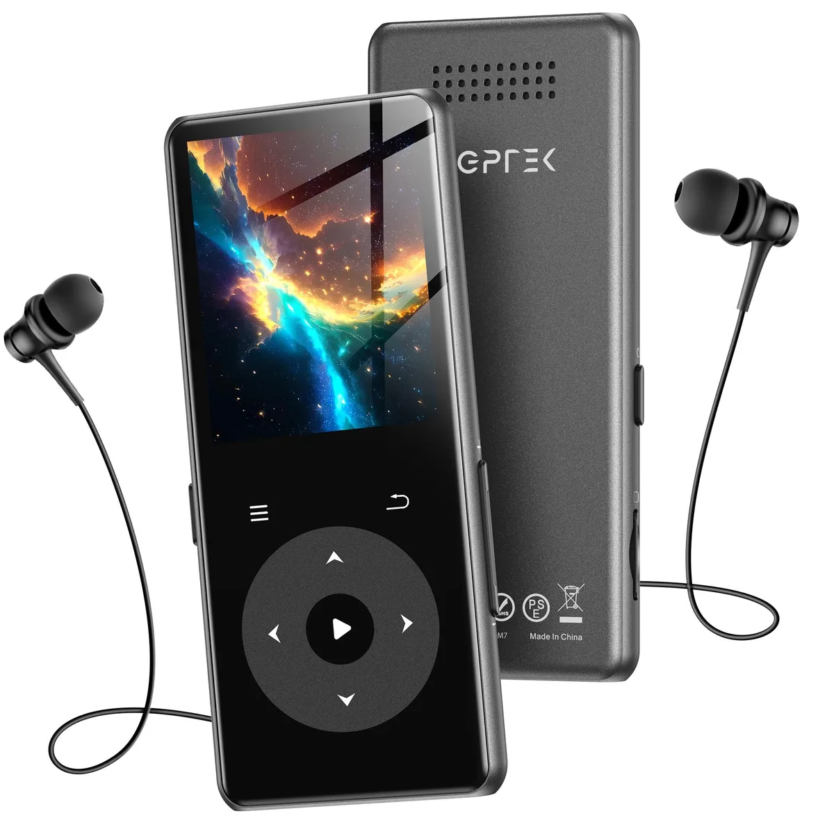  AGPTEK M7 1.8" MP3 Player Bluetooth 5.4 0 GB Black — product photo