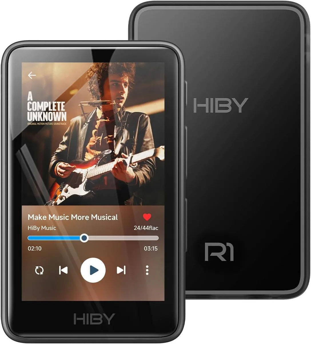Black rectangular HiFi MP3 player with touchscreen