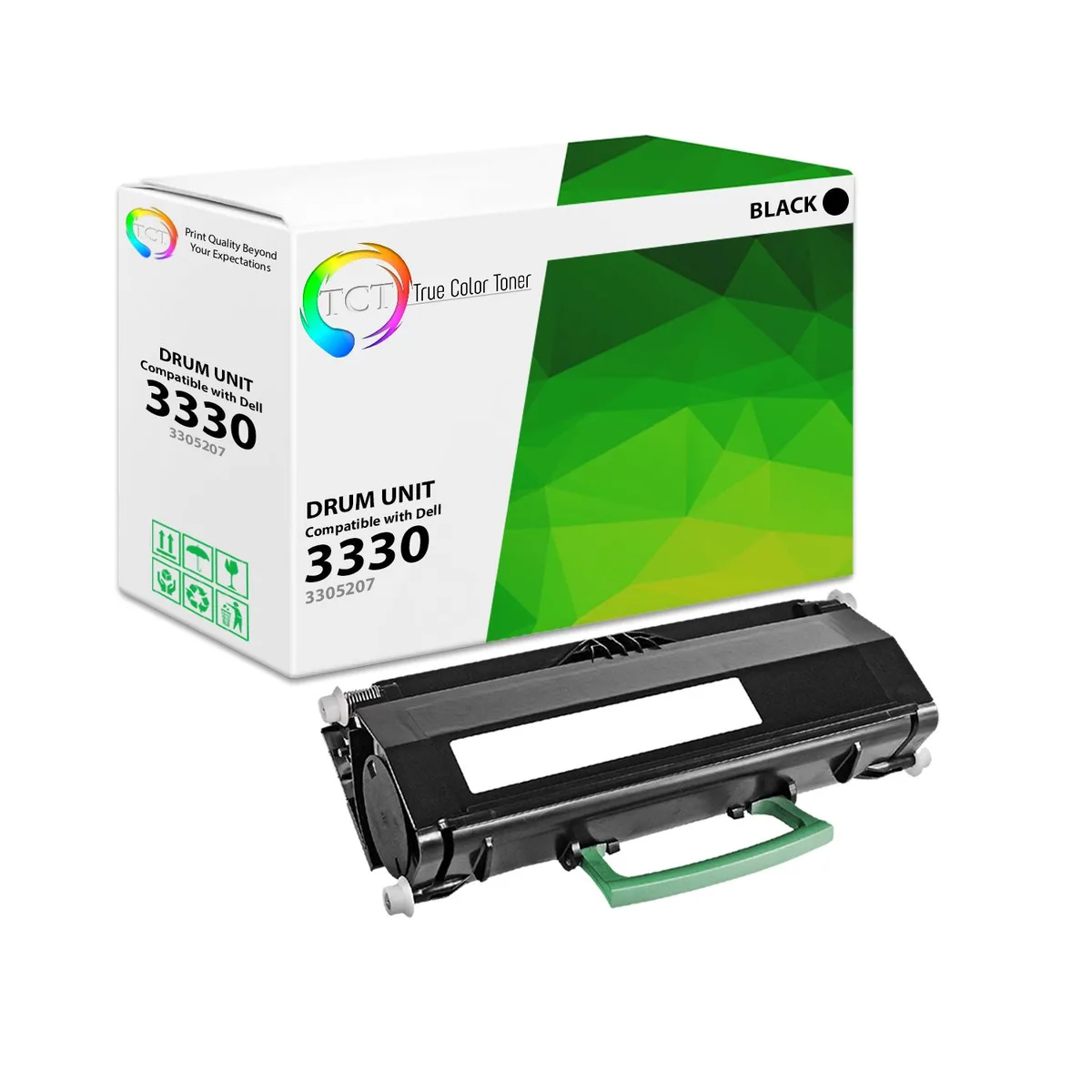 TCT TCT TCT-3330 Toner Cartridge Black High Yield 14000 Pages for Dell 3330 3305207 — product photo