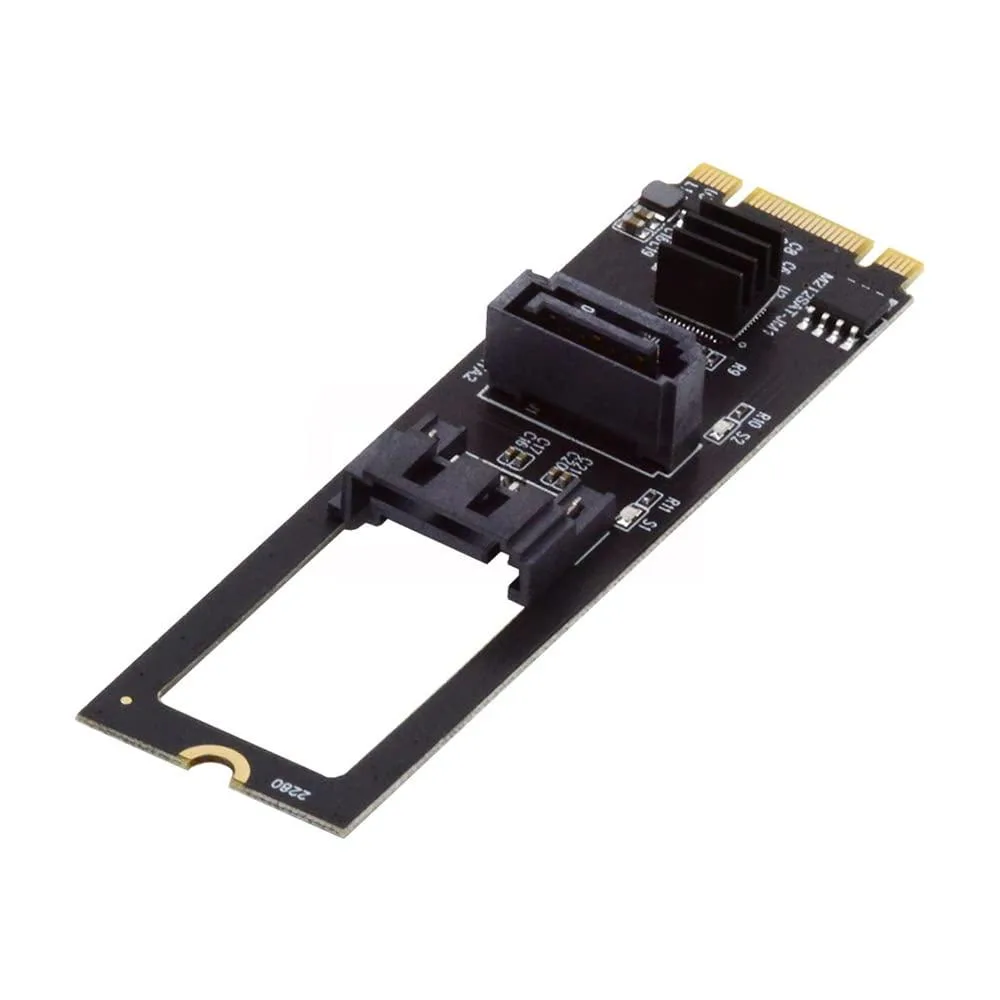 Vszerda Vszerda NF-SA-044 NGFF B+M PCIe to SATA 6.0Gbps dual-port adapter JMB582 2280 — product photo