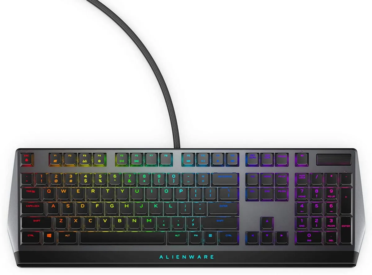 Computerzone Computerzone AW510K Gaming Keyboard Cherry MX Low Profile Red Switches Dark Side of the Moon — product photo