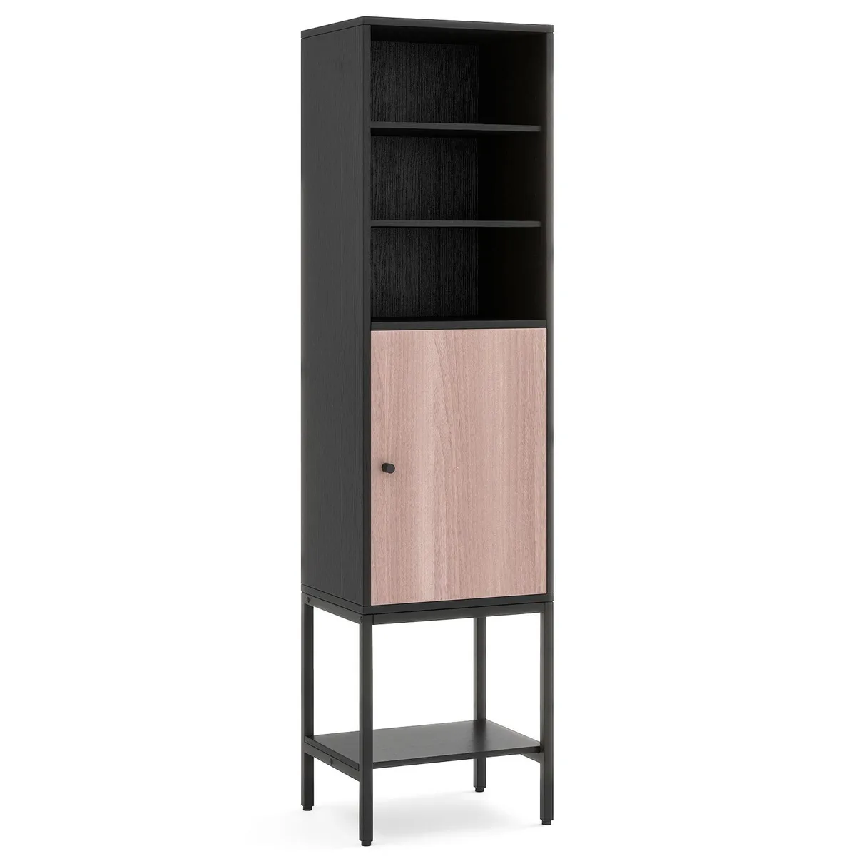 SlickBlue SlickBlue Bathroom Tall Cabinet 15x12x57 Black — product photo