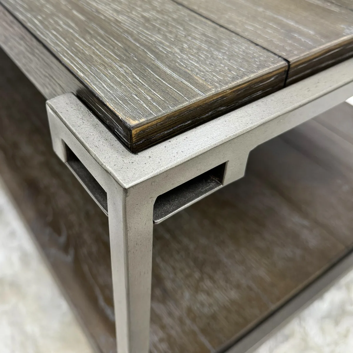 tuphen tuphen Coffee Table Brown Wood Metal 50x26x18 — product photo