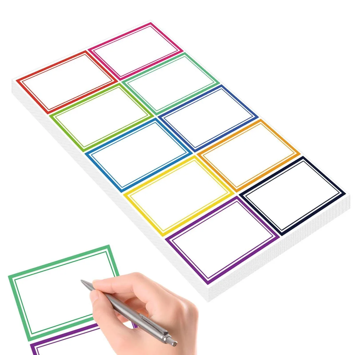  Dreecy 10SE-SXXMT Name Tag Stickers 550 Pcs 3.5x2.25 in 10 Colors — product photo
