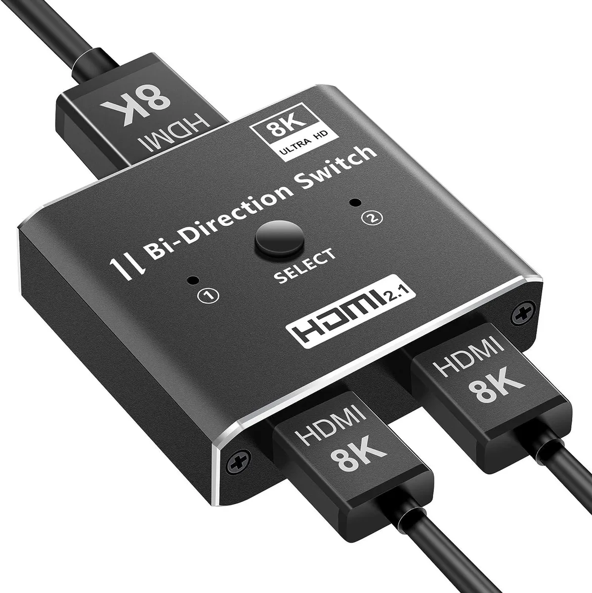 LUOM LUOM HDMI 2.1 Bi-Directional Switch 2 Ports Black — product photo