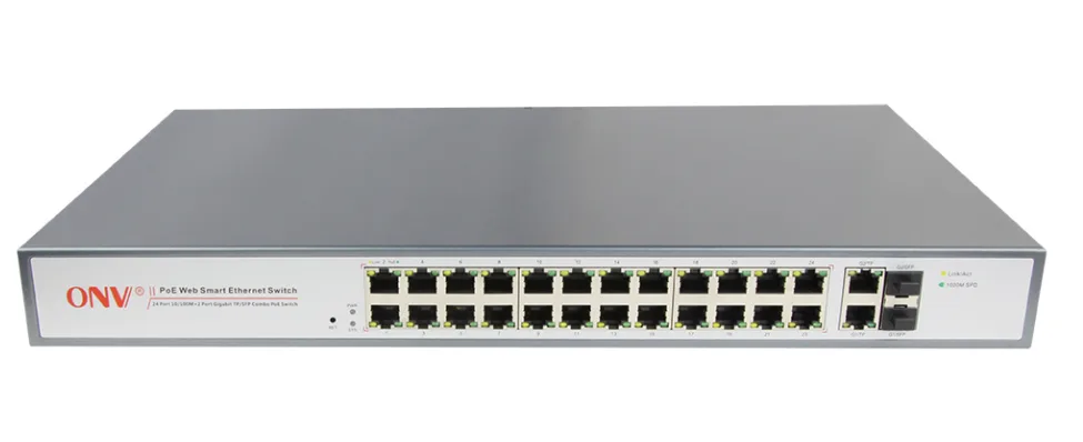 Optical Network Video Technologies Optical Network Video Technologies ONV-POE31024PFM 24-port managed PoE network switch — product photo
