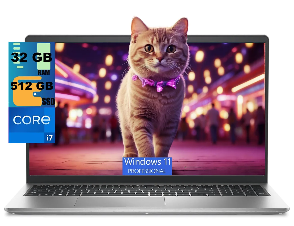 DELL DELL Dell 15.6 laptop 15.6" FHD 120Hz i7-1355U 10-core 32GB DDR4 512GB — product photo