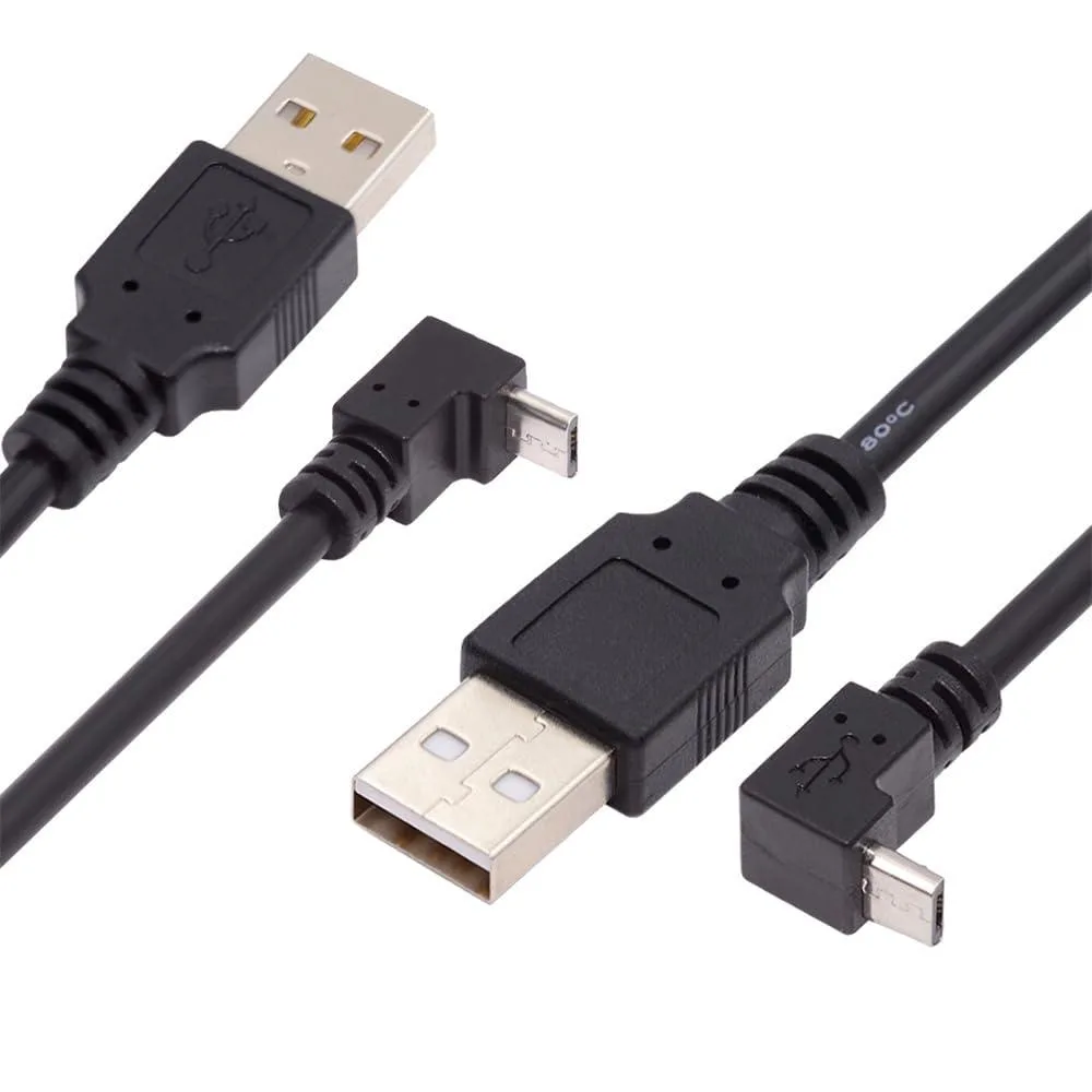 Fervit Fervit USB 2.0 Type-A to Micro USB 5Pin Angled Cable 100cm — product photo