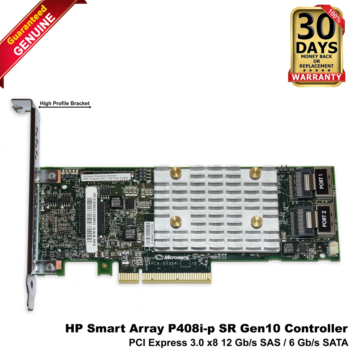 HP HP Smart Array P408i-p SR Gen10 PCIe 3.0 x8 12Gb/s SAS RAID Card 836269-001 — product photo