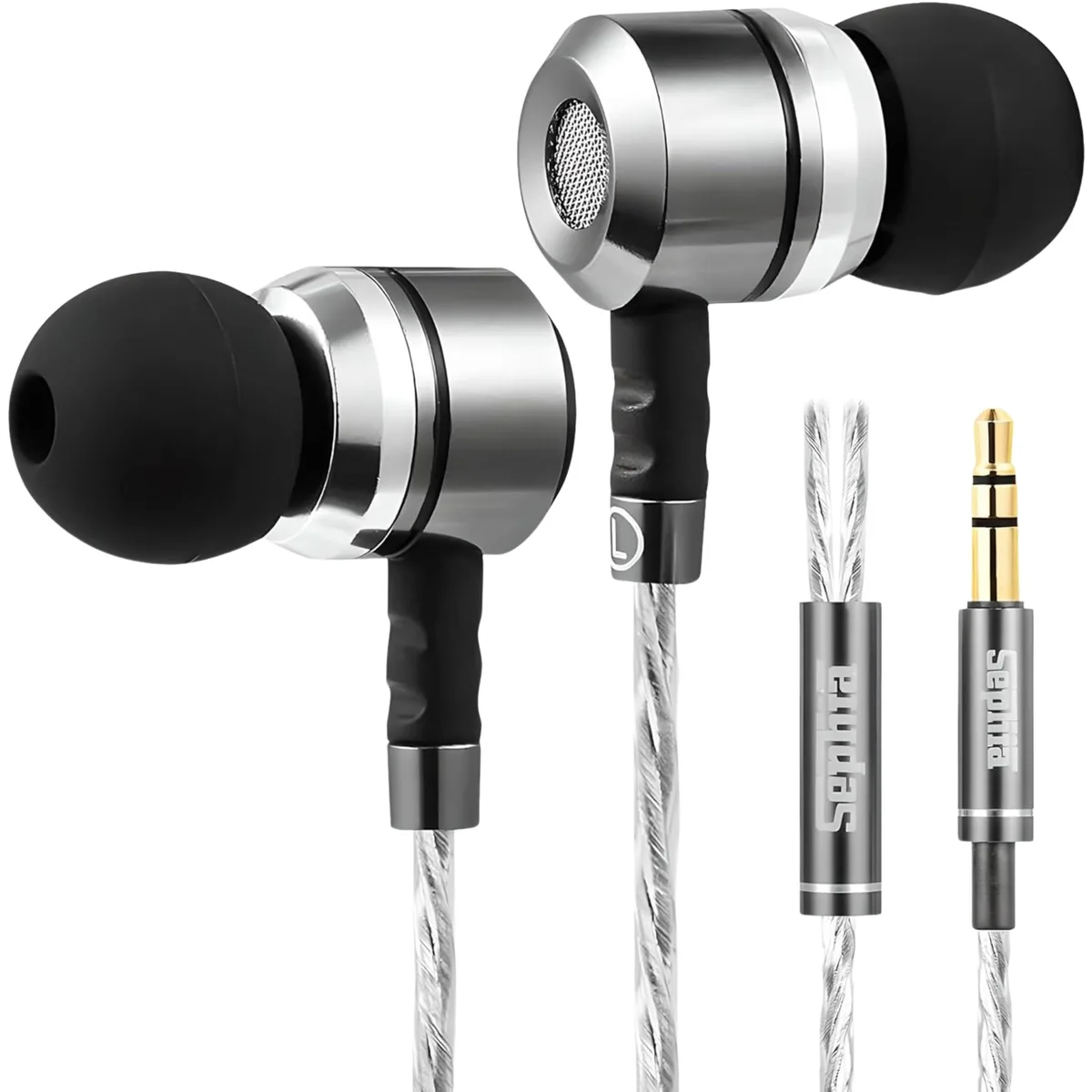 Sephia SP3060 wired headset 10mm driver 3.5mm 3.8ft 16g — product photo