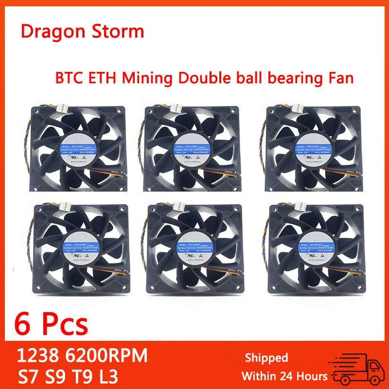 Baibo Baibo SG121238BS 120x120x38mm 6200RPM 210.38CFM 2.10A 4-pin case fan — product photo