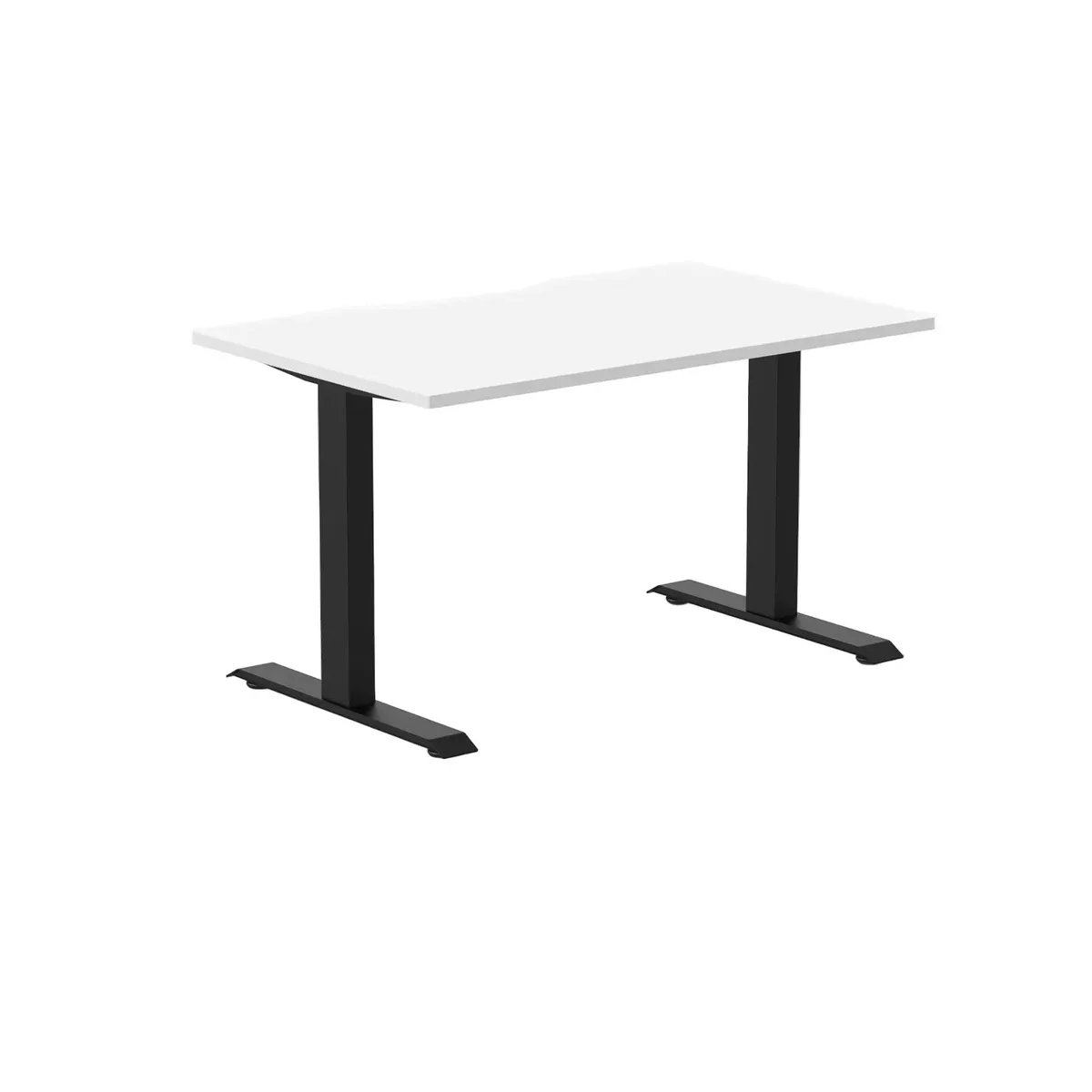 Desky Desky Zero Scalloped Laminate Desk White 47.2 x 29.5 in Matte Black — product photo