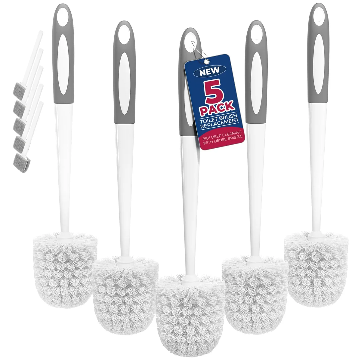 Toilet Accessories 5 Pack White — product photo