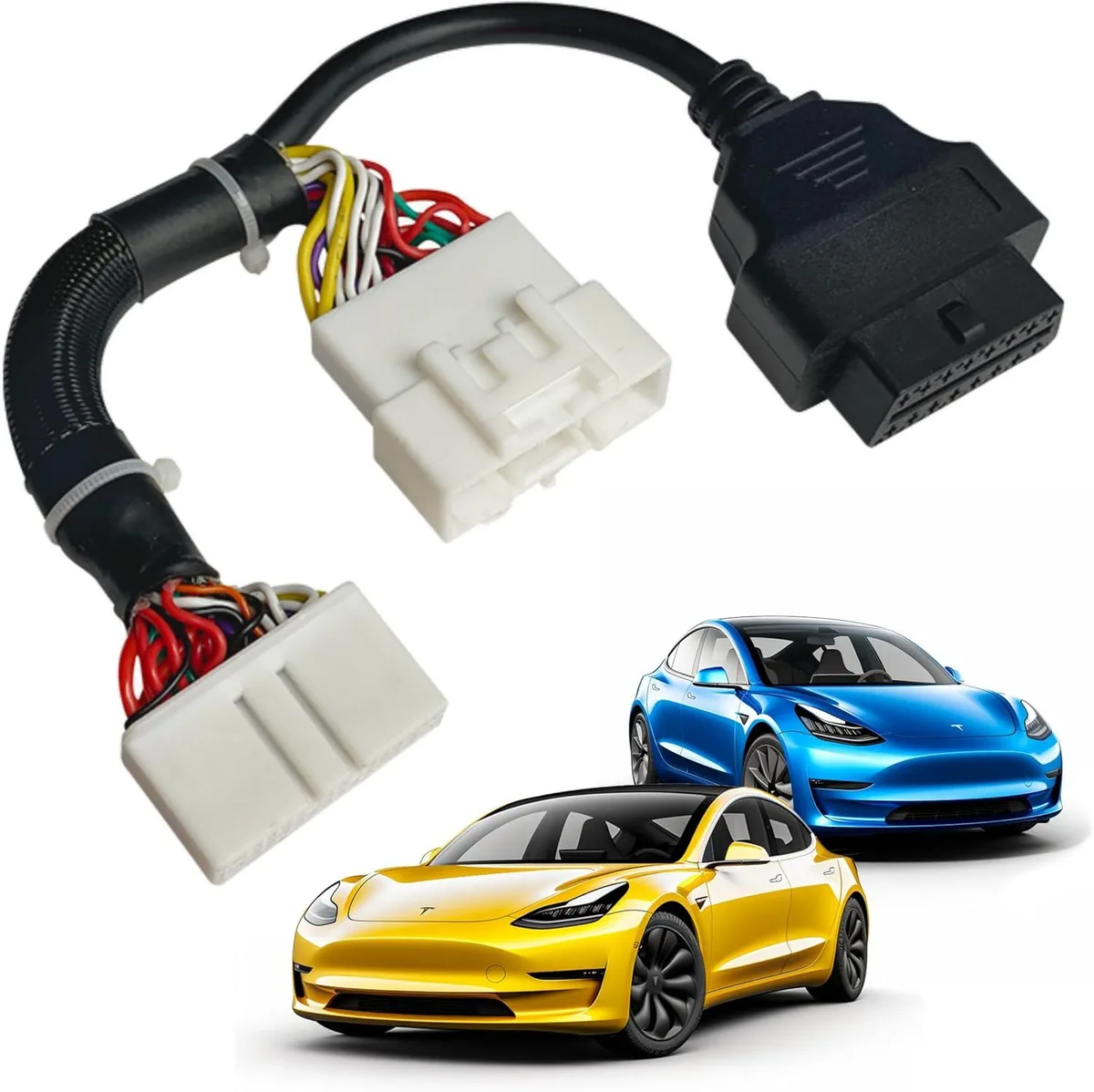 TAURKENAM TAURKENAM OBD2 Harness Adapter 2019-2021 Tesla Model 3 Y car electronics accessory — product photo