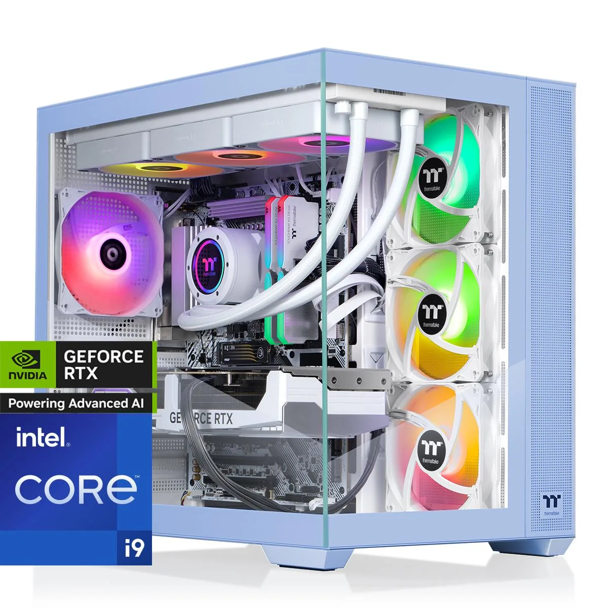 Thermaltake Thermaltake V38H-Z790-57T-LCS gaming PC i9-14900KF 32GB DDR5 RTX 5070 Ti 2TB — product photo