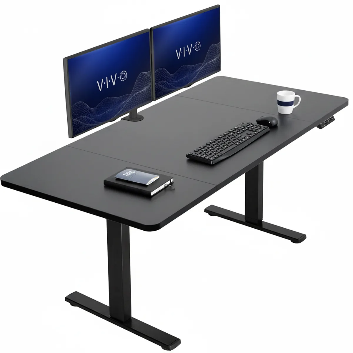 VIVO VIVO Electric 60 x 30 Standing Desk, Black Top, Black Frame — product photo