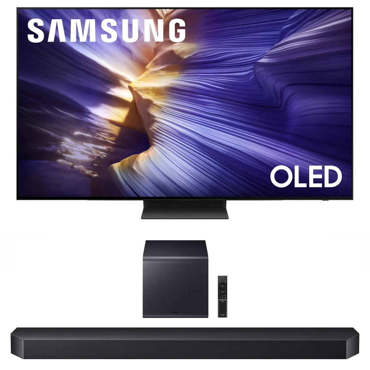SAMSUNG SAMSUNG QN77S90FAFXZA 77" 4K OLED Smart TV + HW-Q900F 7.1.2 Soundbar — product photo