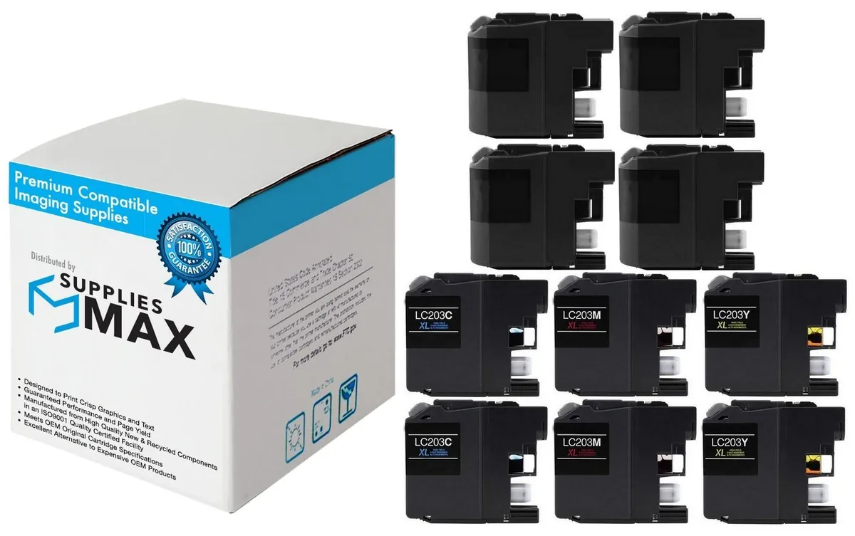 SuppliesMax SuppliesMax High Yield Inkjet Combo Pack 4-BK 2-CMY 2400 Pages — product photo