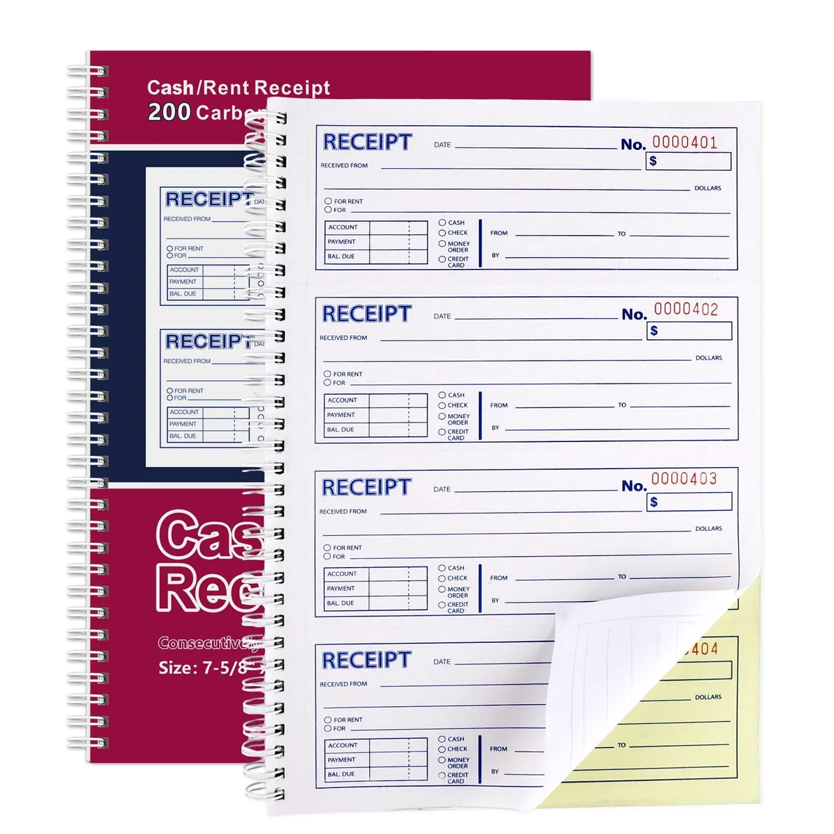Brother H1427K-11-N Receipt Paper 2-Part 200 Sets — product photo