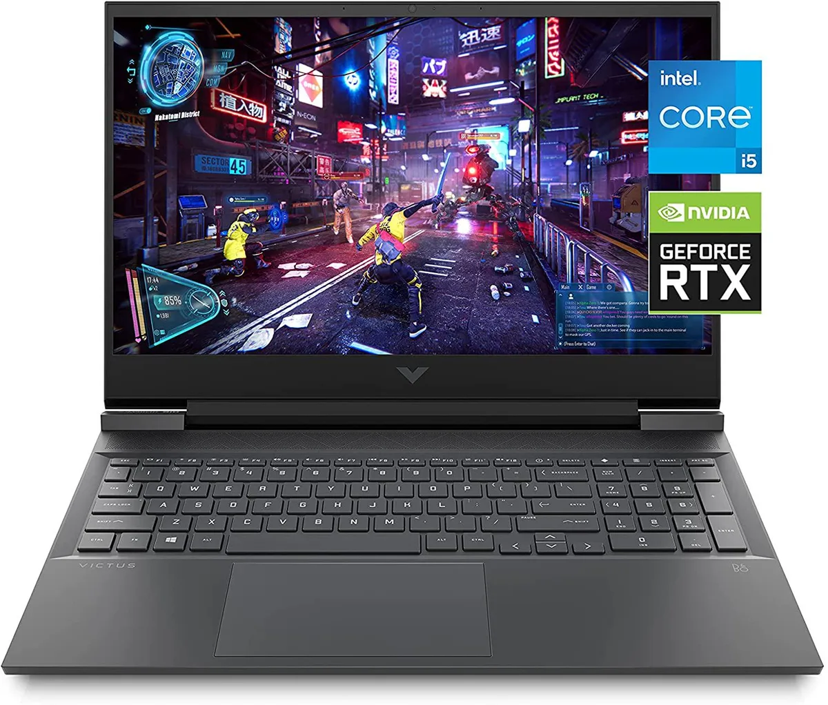 HP HP Victus 16 laptop i5-11260H RTX 3050 8 GB 512 GB 16.1" FHD IPS Mica silver 2021 — product photo