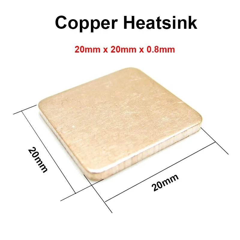 EN-Labs EN-Labs 10pcs 20x20x.8mm Copper Shim DIY Cooling — product photo