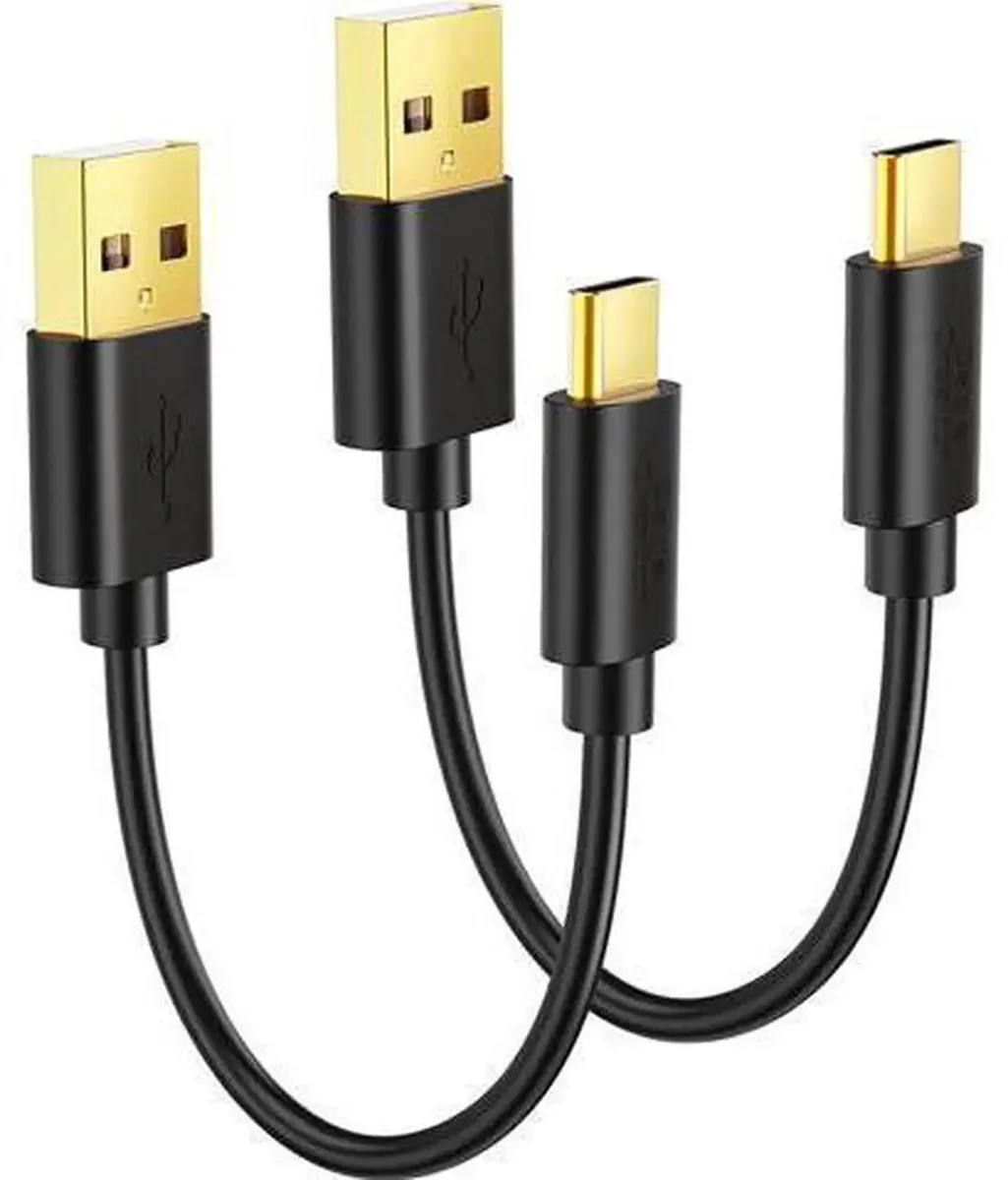 SMUGDESK SMUGDESK USB-A to USB-C Cable 6 Inch 2-Pack Black — product photo