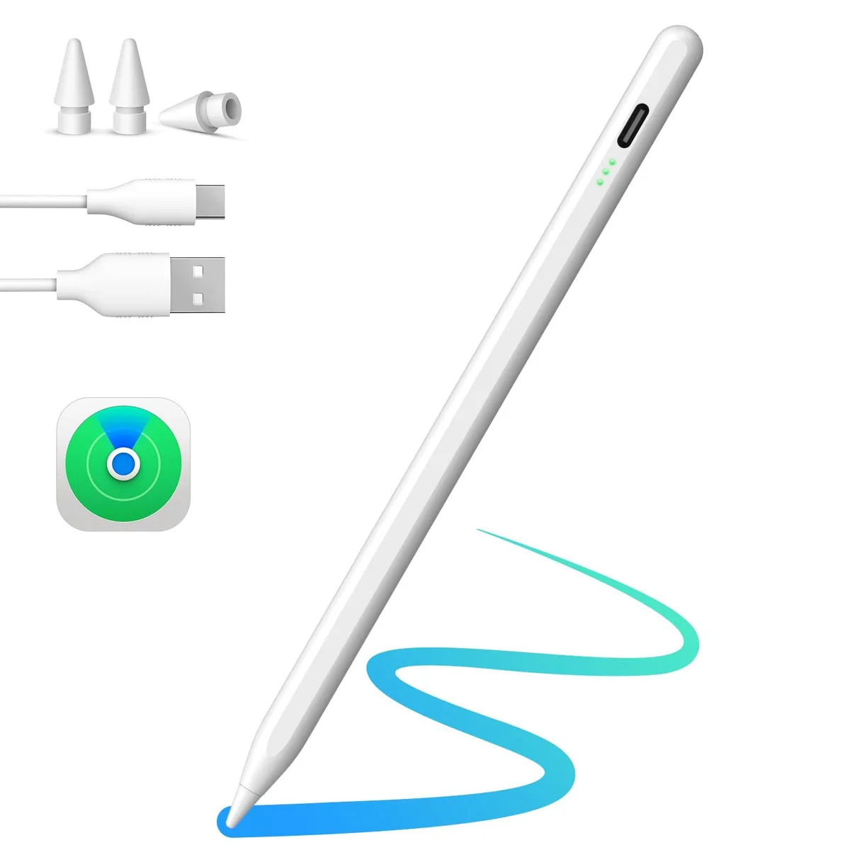  MEKO Find My Stylus White 6.2 in — product photo