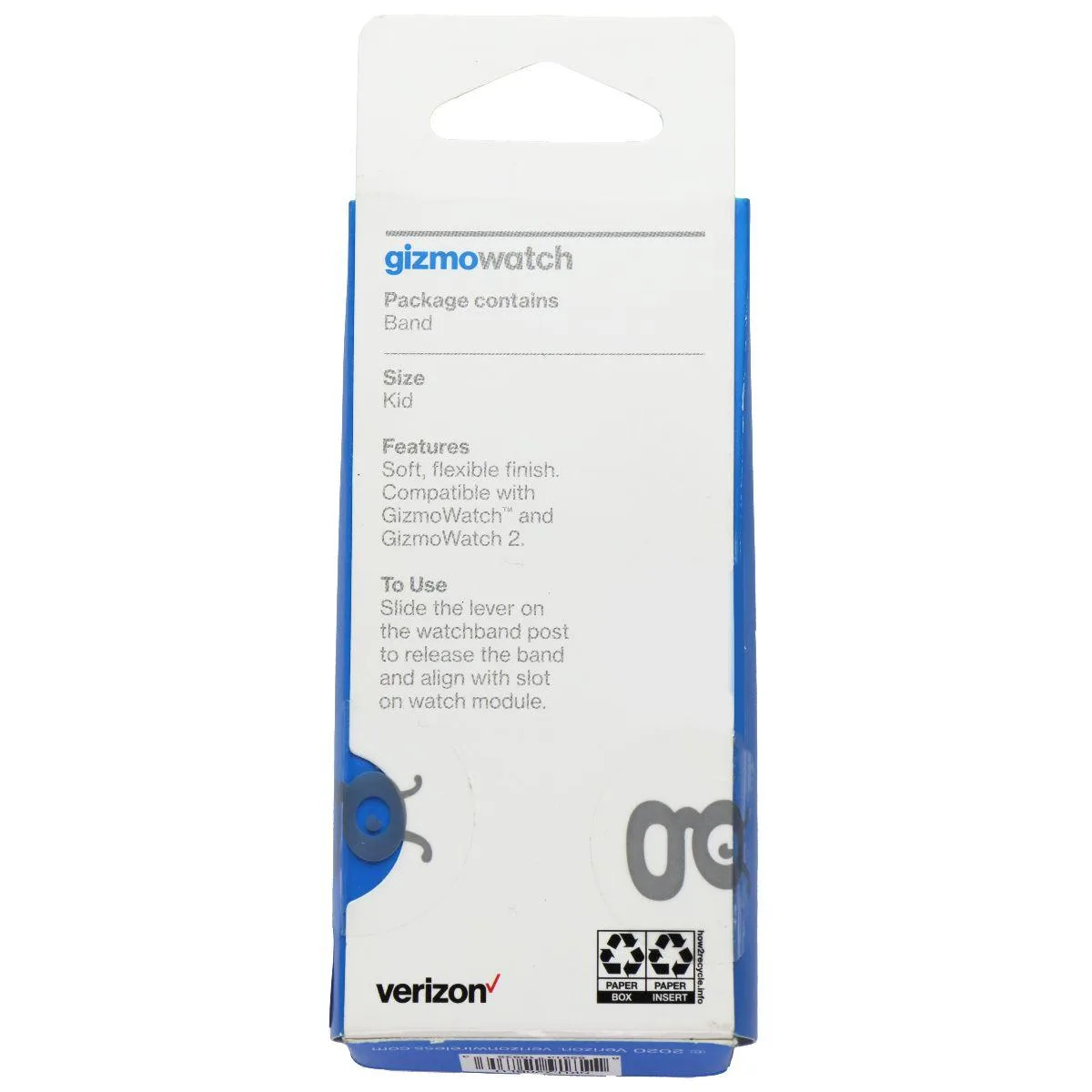 Verizon Verizon GizmoWatch Band Blue Silicone Kids Band — product photo
