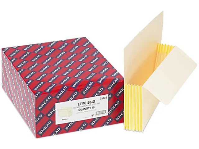 Smead Smead 75174 File Folder 5 1/4 Inch Expansion End Tab Tyvek Manila 10/Box — product photo