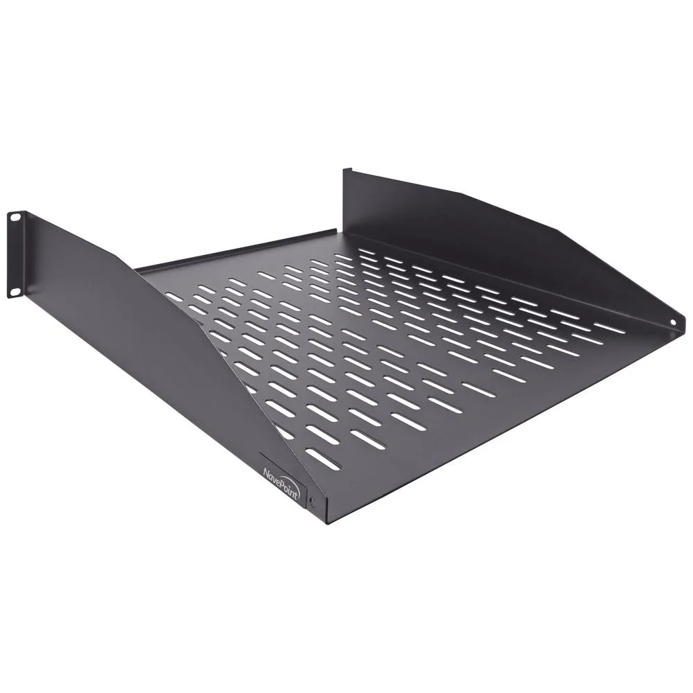 NavePoint NavePoint 2U 19" Vented Cantilever Shelf 18" Deep 55 lb Black — product photo