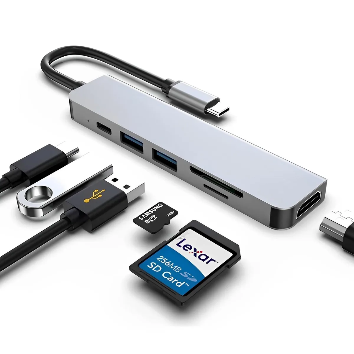 WRIARICH WRIARICH 6-Port USB-C Dock HDMI 2.1 PD 87W White — product photo