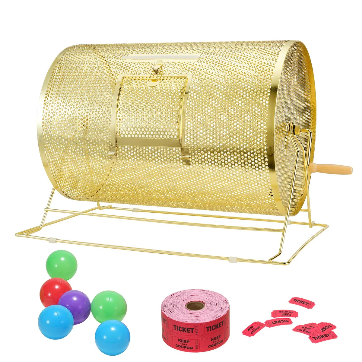 VEVOR VEVOR 25-ST Raffle Drum 14.8 x Ø21.26 in Brass Plated — product photo