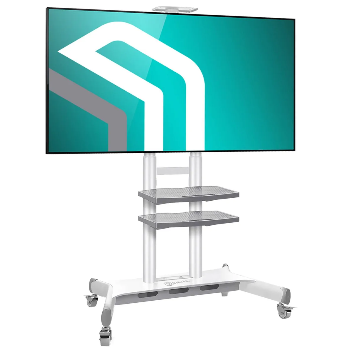 ONKRON ONKRON TS1881 White Mobile TV Stand 50-83 Inch 200 lbs — product photo