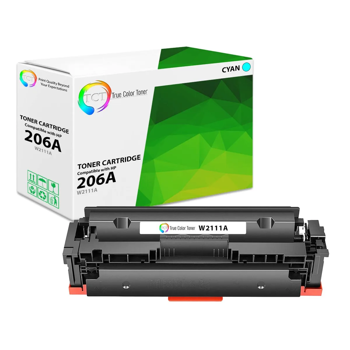 True Color Toner True Color Toner 206A Cyan Toner Cartridge W2111A 1250 Pages — product photo