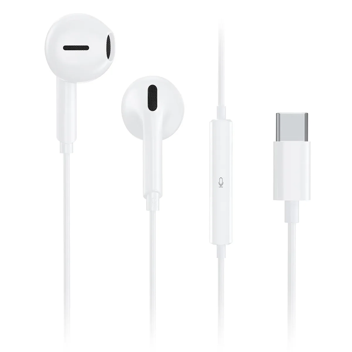 No Sew No Sew USB-C In-Ear Headphones White 10mm Driver — product photo