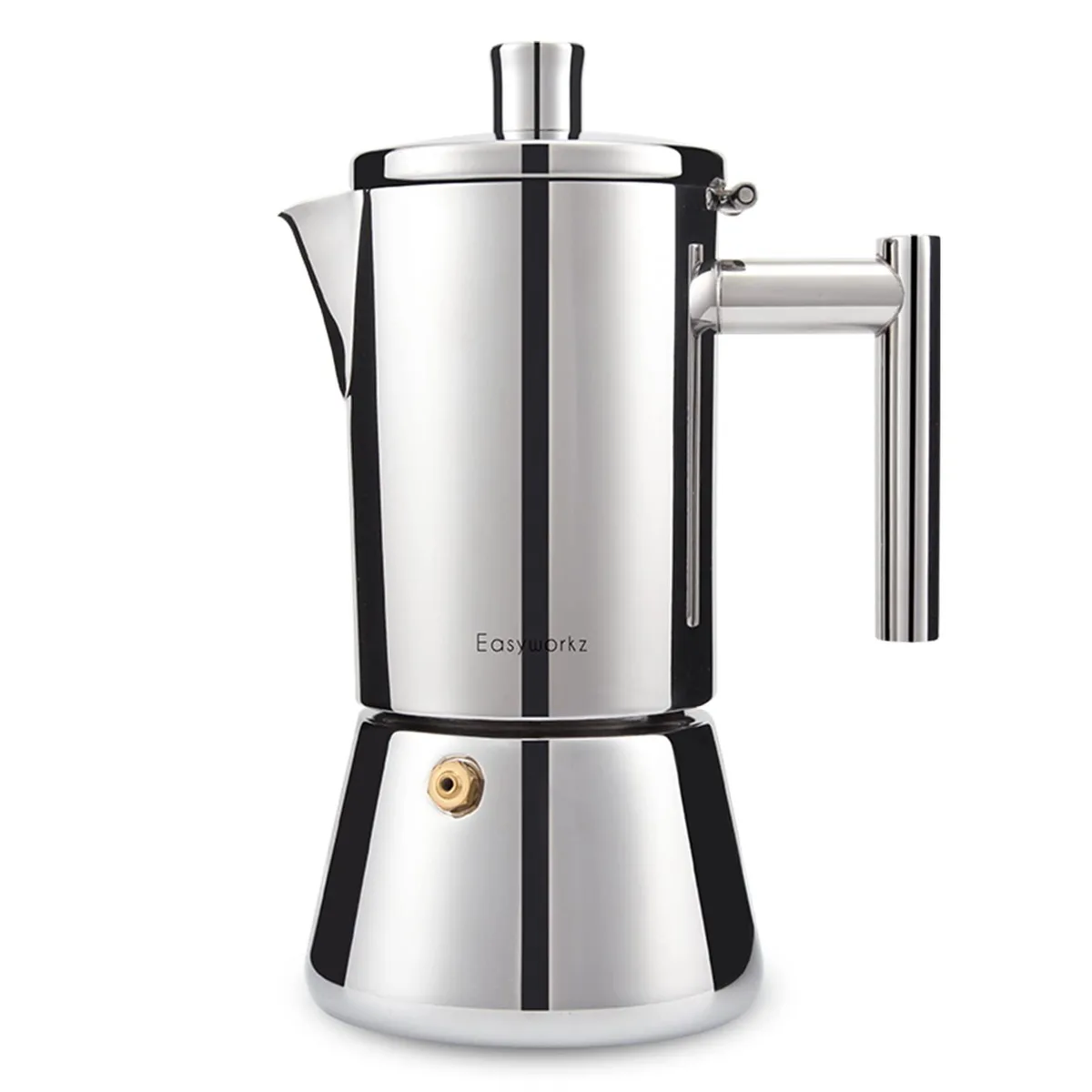 Easyworkz EZ-CP100-JP Diego Stovetop Espresso Maker 4 Cup 6.8 oz Stainless Steel — product photo