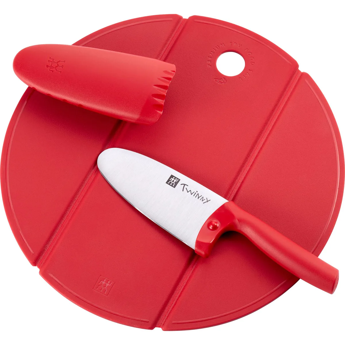 ZWILLING J.A. HENCKELS ZWILLING J.A. HENCKELS 1034515 TWINNY Kids Chef's Knife &amp; Cutting Board 2-pc Set Red — product photo