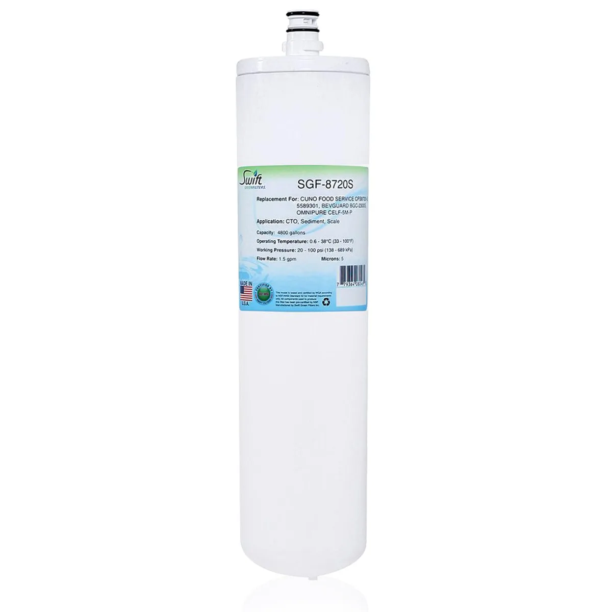 Swift Green Swift Green SGF-8720S Water Filtration Cartridge White — product photo
