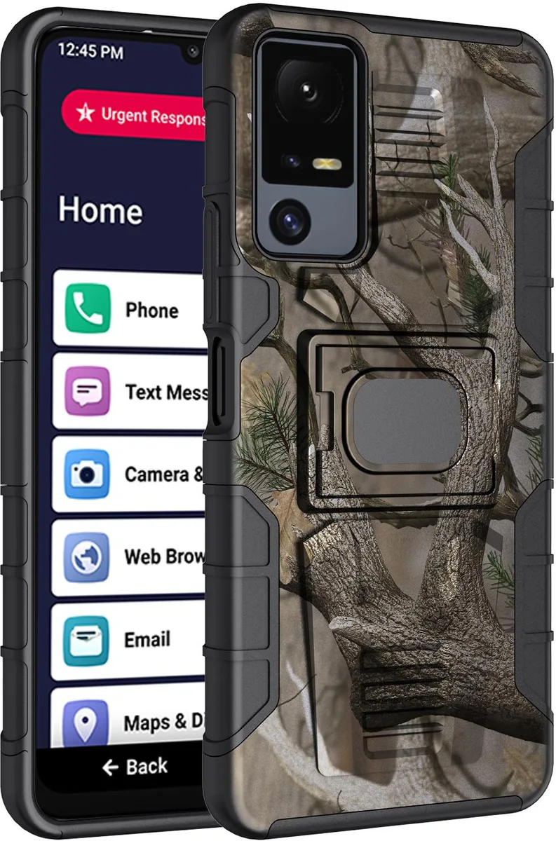 Nakedcellphone Nakedcellphone Ring Grip Case for Jitterbug Smart 4 / TCL 40XL - Bush Camo — product photo