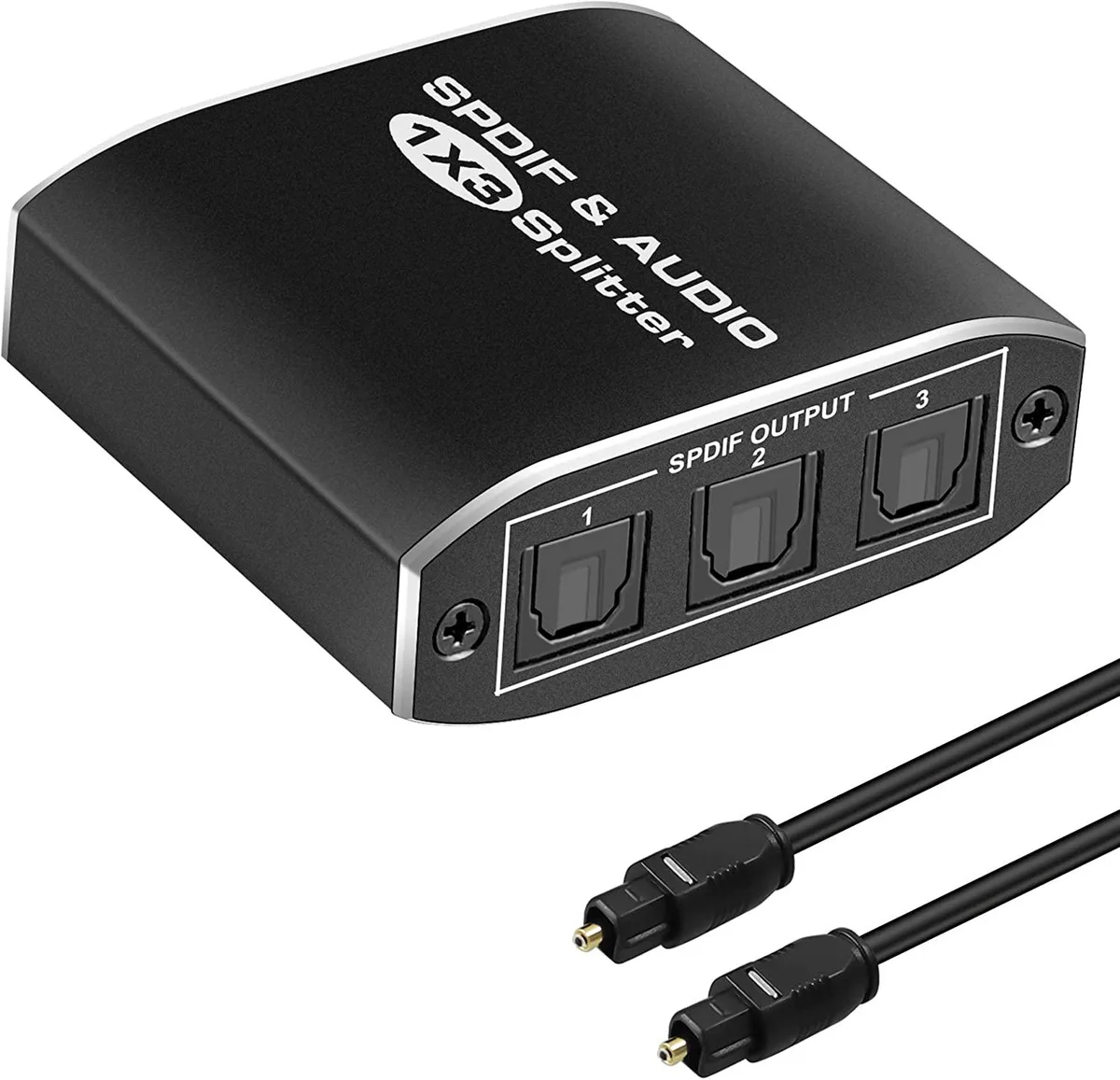 AUBEAMTO AUBEAMTO 3 Port Digital Optical Splitter 1x3 audio — product photo