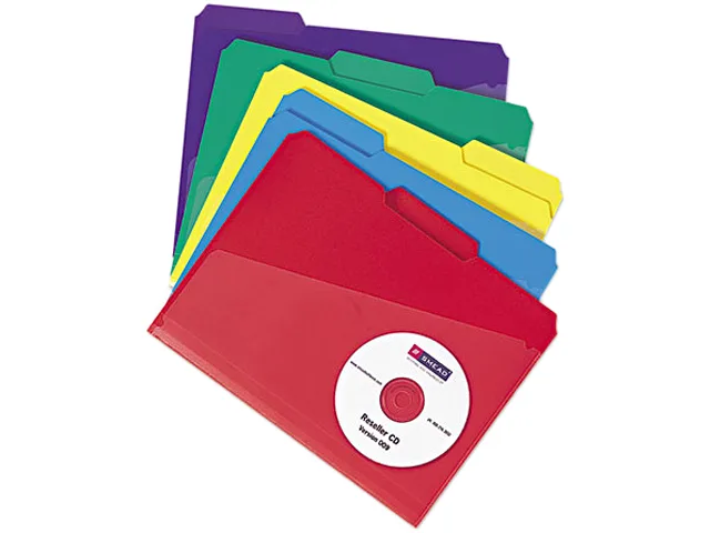 Smead Smead 10540 Slash Pocket Poly File Folders 30/Box 25-sheet capacity — product photo